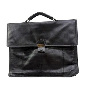 Picard Jet 2001 Vintage‎ West Germany Black Leather Briefcase Professional Bag
